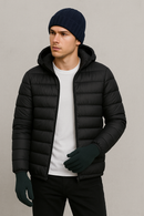 Kit Inverno Luva +Touca com gorro + Jaqueta Puffer