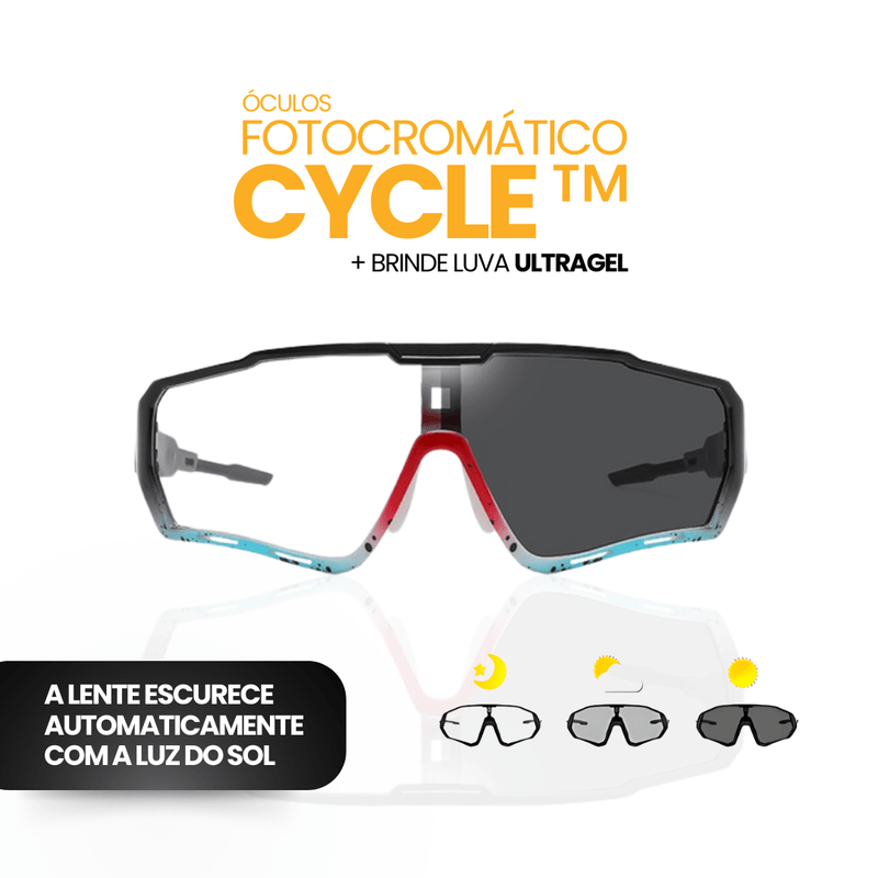 Óculos Fotocromático + BRINDE LUVA ULTRAGEL
