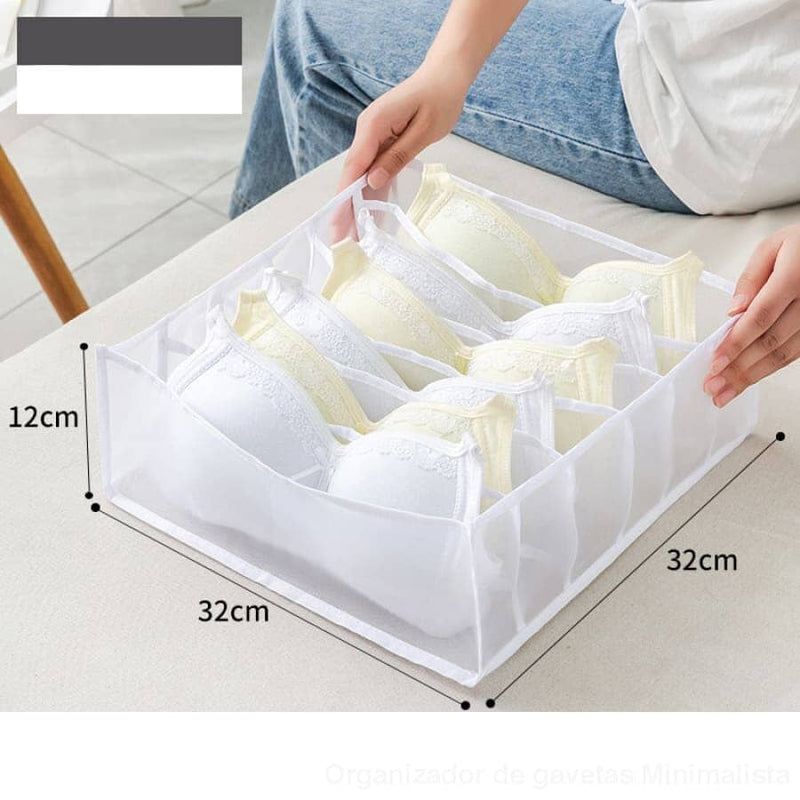 Organizador de gavetas Minimalista Casae Jardim - Organizador de gavetas Minimalista KITO MAGAZINE Branco Gaveta Inteira 