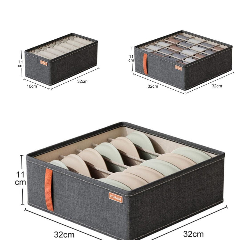 Organizadores de Peças Íntimas Luxo Quarto - Organizadores de Peças Íntimas Luxo Kito Magazine Cinza Kit 3 peças 