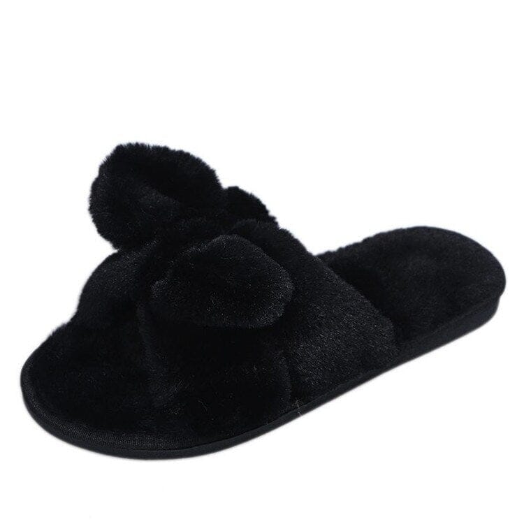Pantufa Chinelo Coelhinha Chinelo KITO MAGAZINE Preto 36 