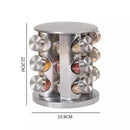 Porta Tempero Giratório Inox 12 Potes Casa e Jardim - Porta Tempero Giratório Inox 12 Potes KITO MAGAZINE 