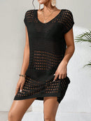 Saída da Praia em Crochê Bella Saída da Praia em Croche Bella Kito Magazine Preto P 