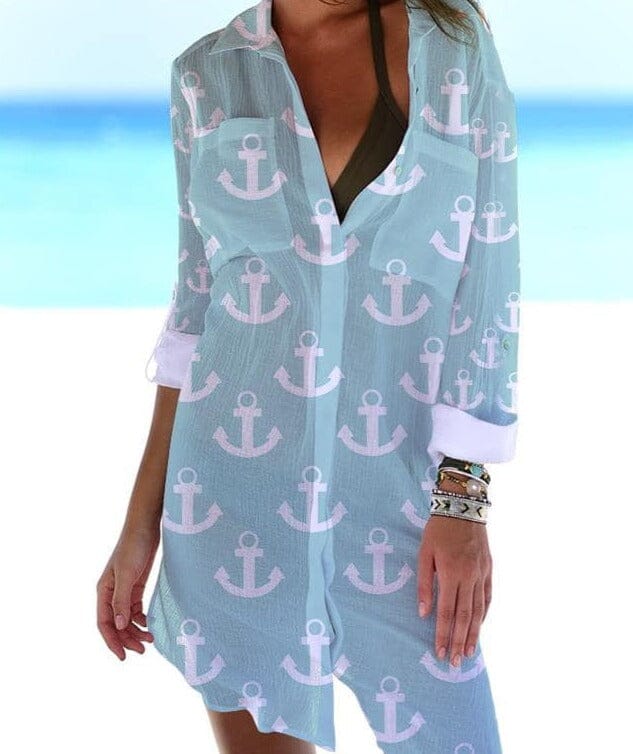 Saída de banho chemise Cecília Vestuari Feminino - Saída de banho chemise Cecília KITO MAGAZINE Modelo 3 P 