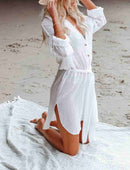 Saída de banho chemise Isabella Vestuari Feminino - Saída de banho chemise Isabella KITO MAGAZINE 