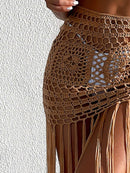 Saída de Praia de Crochê Ipanema Saída de Praia de Crochê Ipanema Kito Magazine PP Bronze 