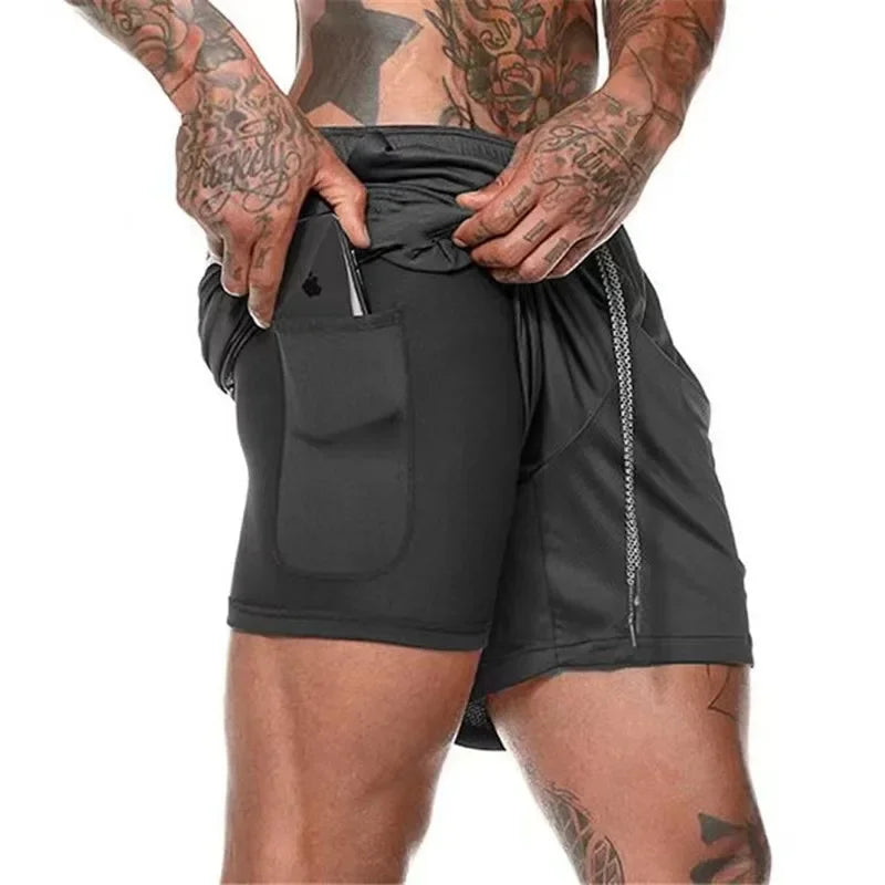 Shorts Masculino DryFit Com Compressão + [BRINDE EXCLUSIVO] Shorts Masculino DryFit Com Compressão + [BRINDE EXCLUSIVO] KITO MAGAZINE Preto M 