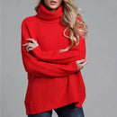 Suéter Feminino Suelen Tricô Gola Alta Casacos Femininos - Suéter Feminino Suelen Tricô Gola Alta - Conforto e Elegância para Todos os Looks Kito Magazine Vermelho P 