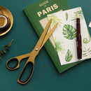 Tesoura de Aço Inoxidável Dourada Escritório - Tesoura de Aço Inoxidável Dourada KITO MAGAZINE 